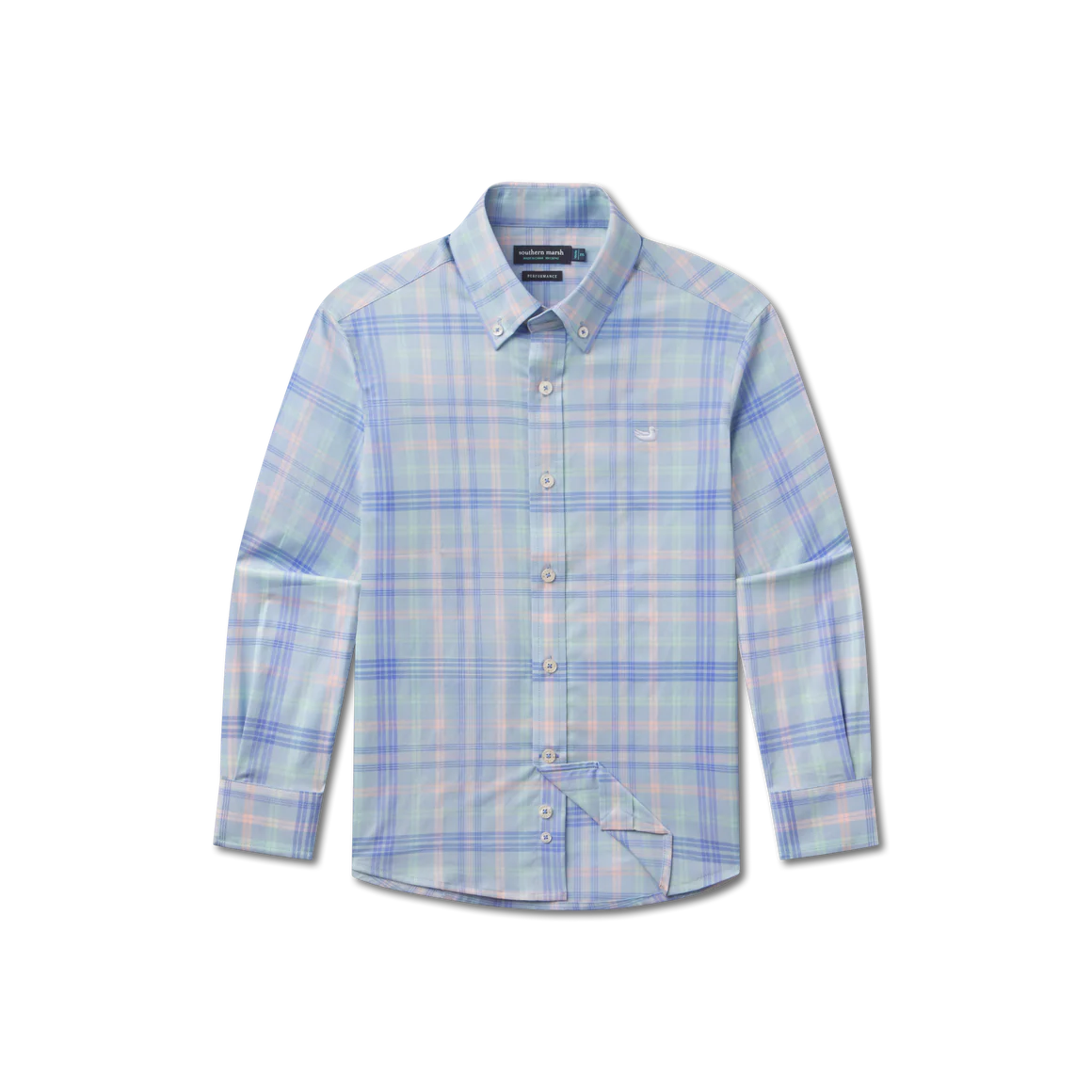 Youth Barnstable Lines Performance Dress Shirt- Light Blue & Lilac