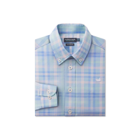Youth Barnstable Lines Performance Dress Shirt- Light Blue & Lilac