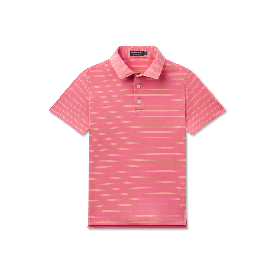 Youth Newcastle Stripe- Featherlight Polo Coral