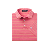 Youth Newcastle Stripe- Featherlight Polo Coral