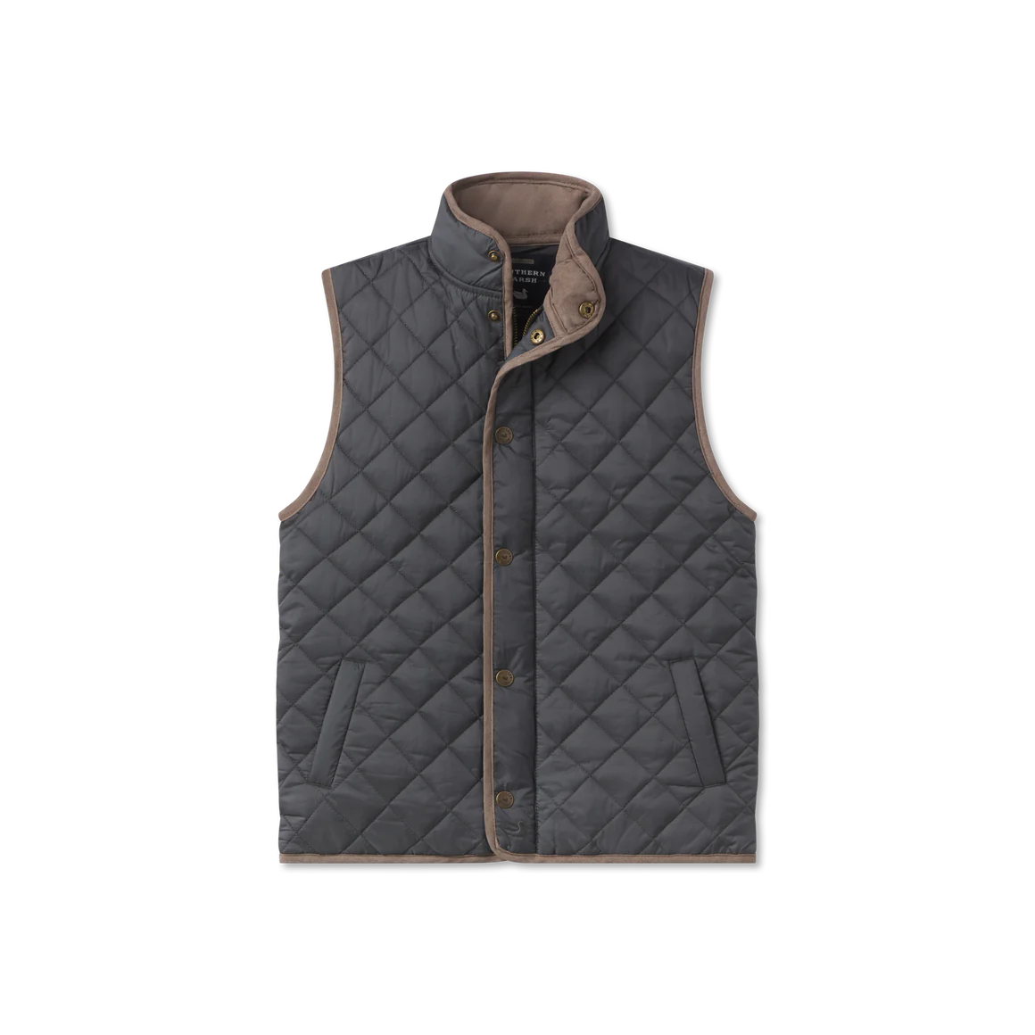 Youth Huntington Quilted Vest - Slate Gray