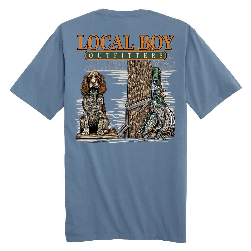 Youth Spaniel Stand Tee - Slate