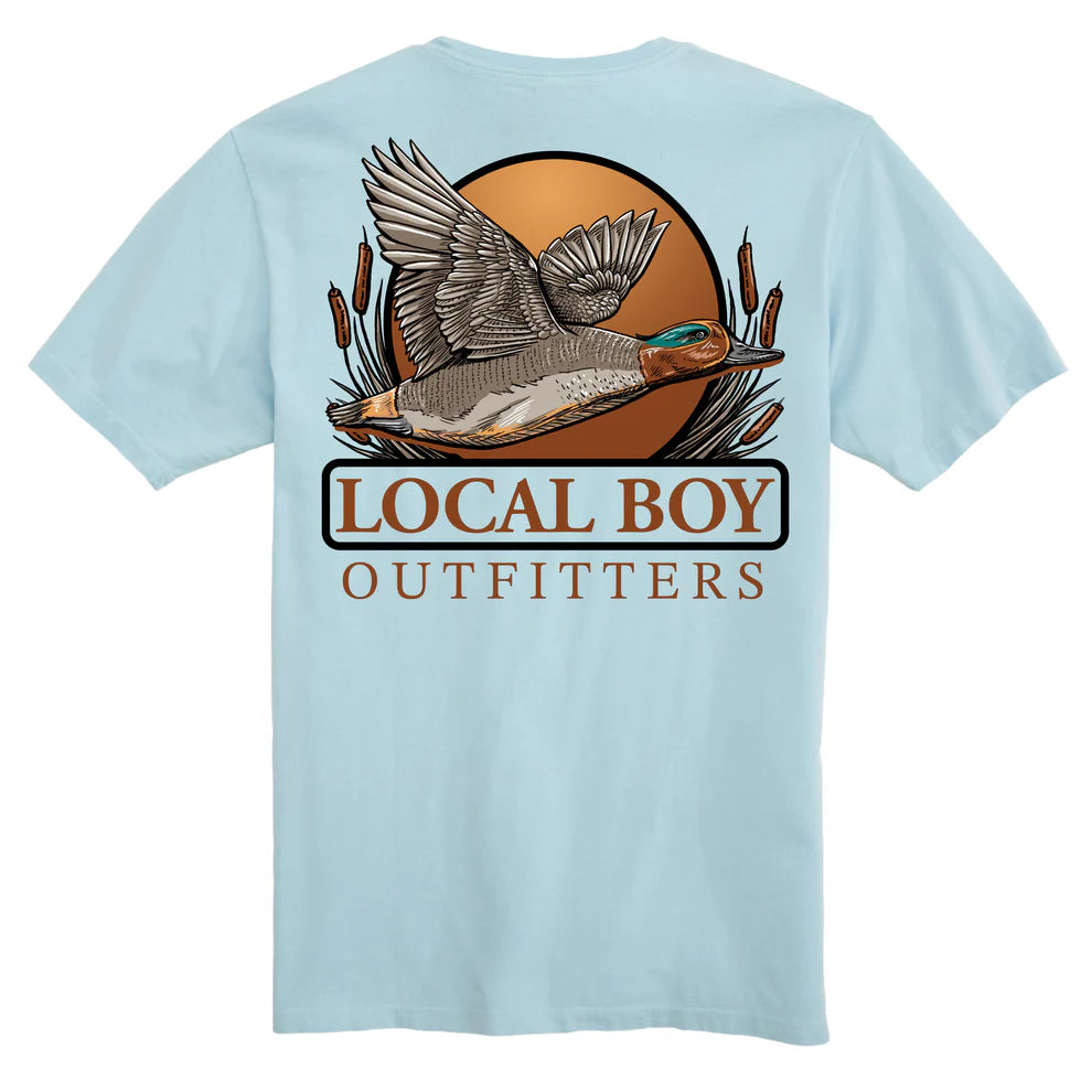Youth Teal Tails Tee - Chambray