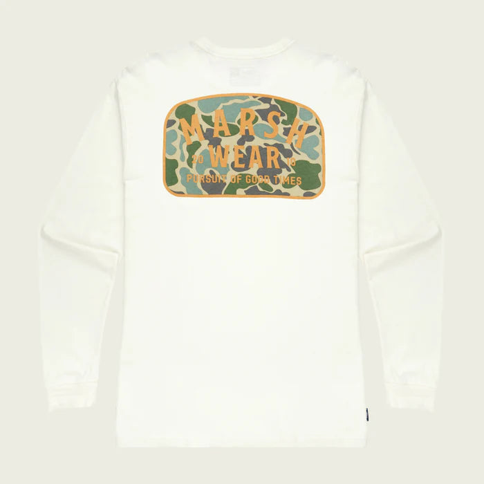 Alton Camo LS T-Shirt - Vintage White