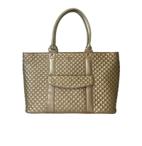 VIP Travel Tote- Gold Quilted