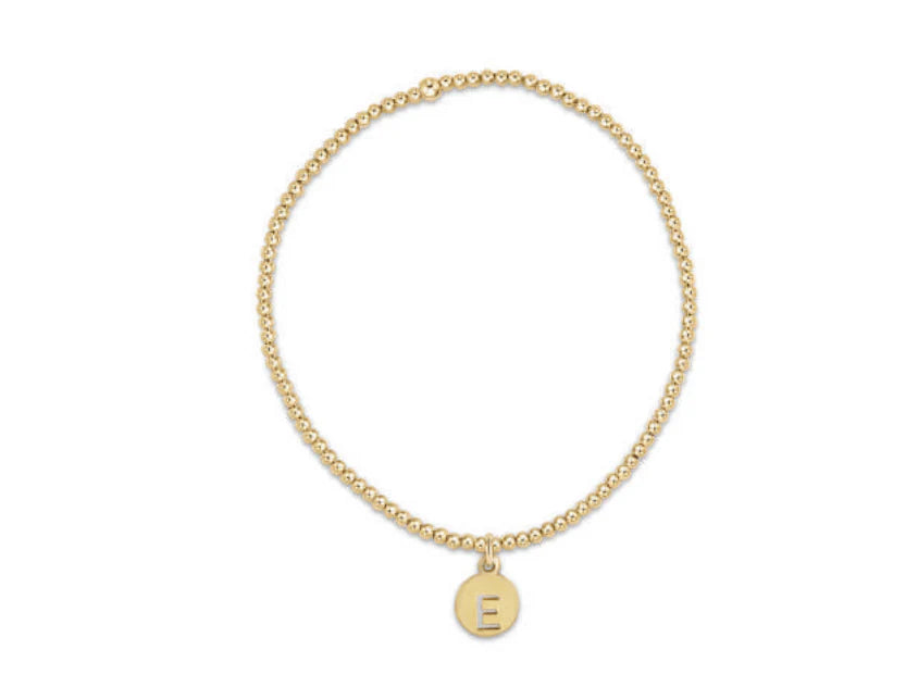 Classic Gold 2mm Bead Bracelet - Respect Small Gold Disc