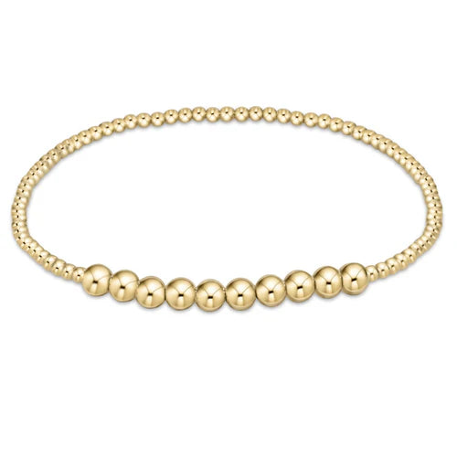 Classic Gold Beaded Bliss Bead Bracelet - 4mm Gold