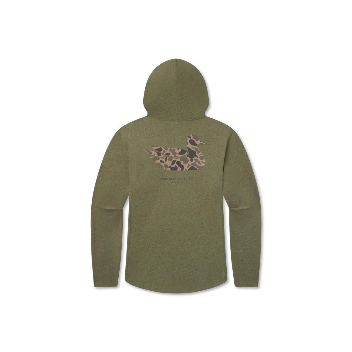 Classic Hoodie Tee - Duck Originals - Camo - Washed Dark Green