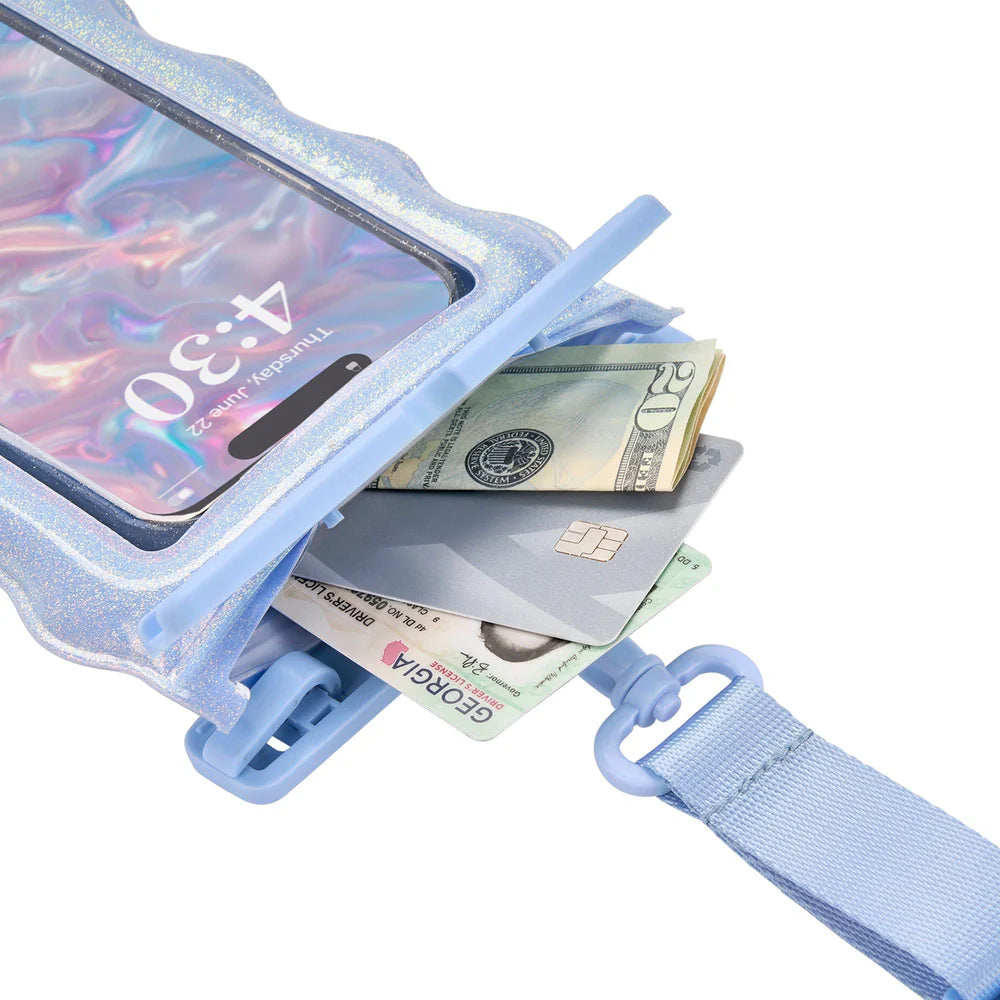 Wavy Waterproof Floating Phone Pouch- Mist Twinkle