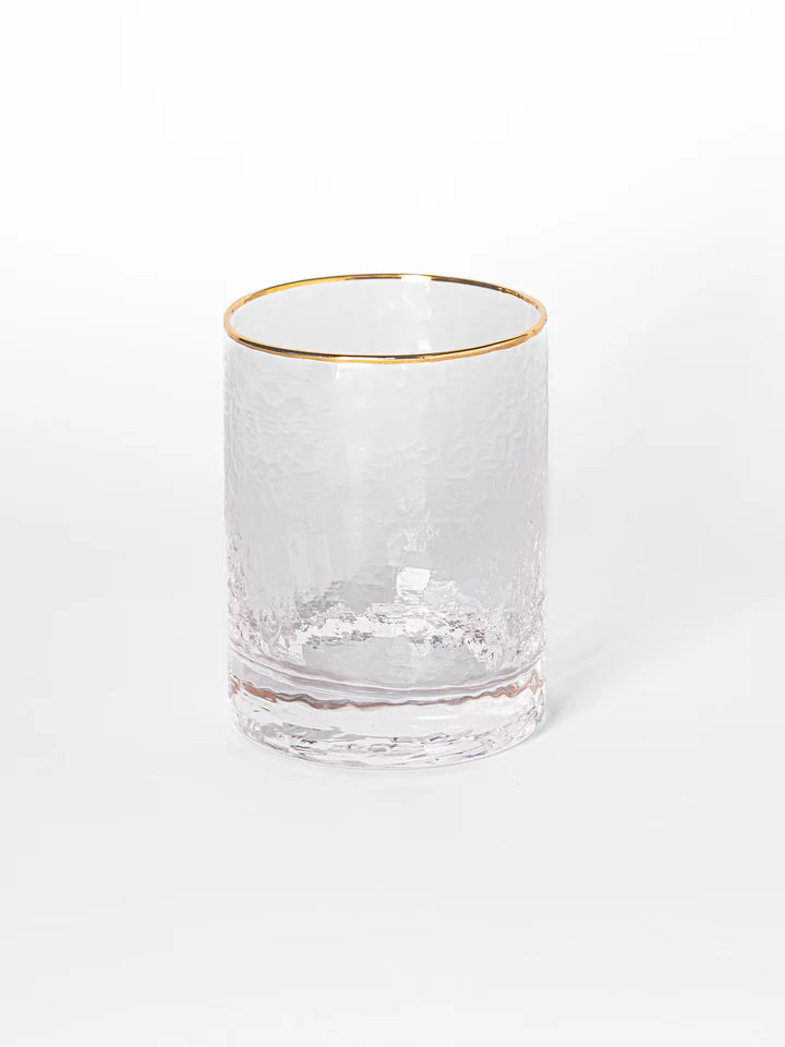 Cocktail Glass / Hammered Clear - Set of 4