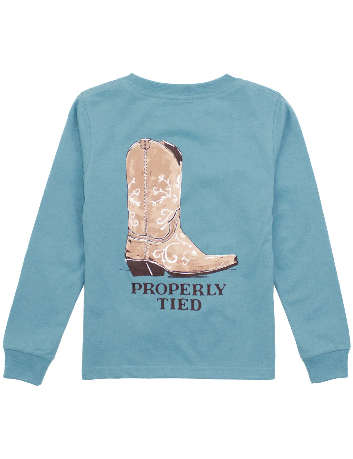 Girls Cowgirl Boot LS- Coastal Sky