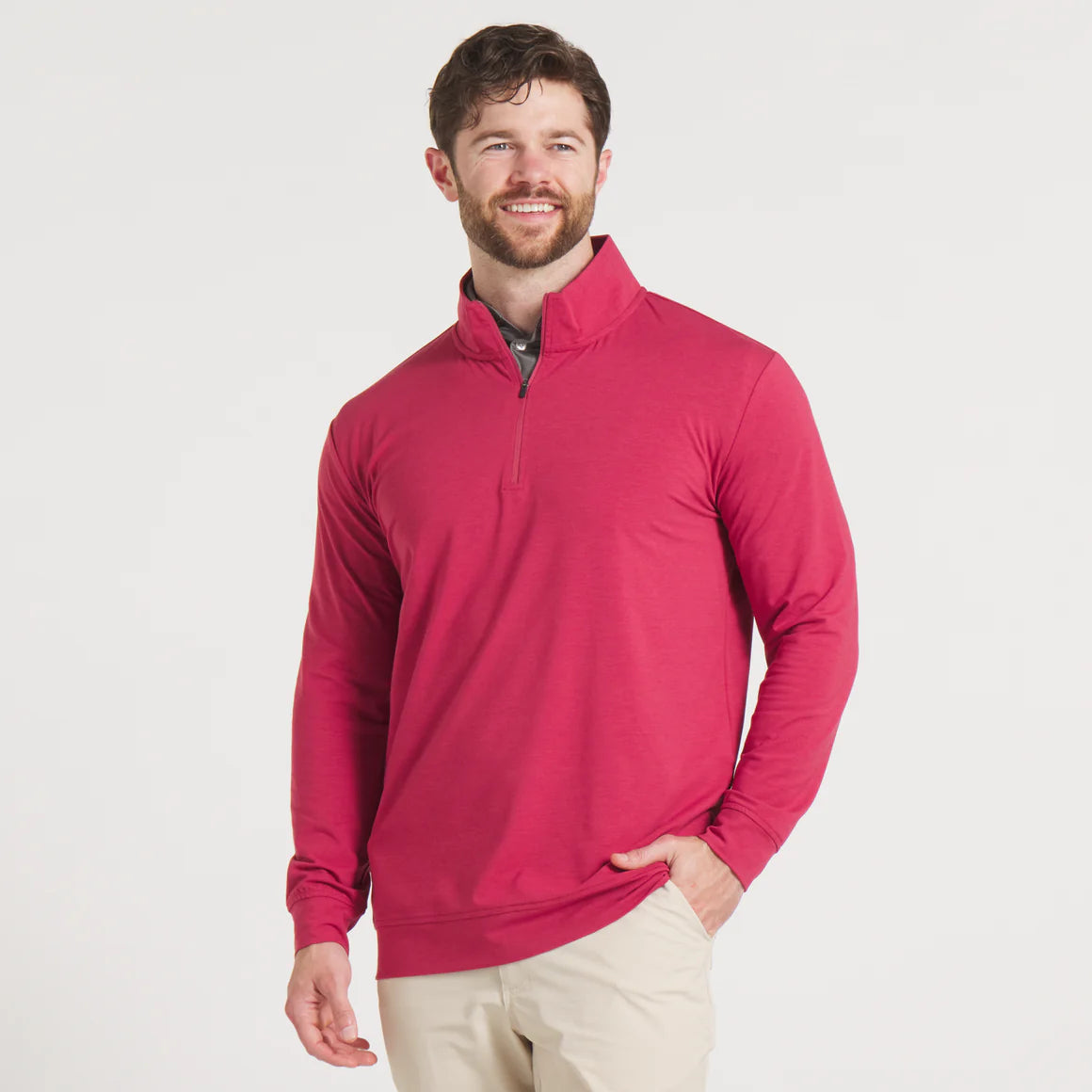 Crescent Moon Performance Pullover - Rhubarb