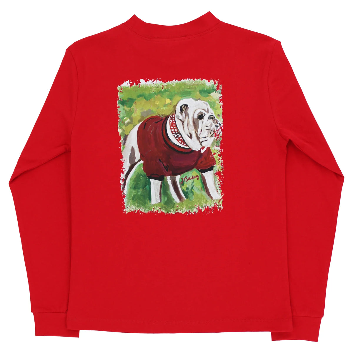 Long Sleeve Logo Tee - Dawg/Red