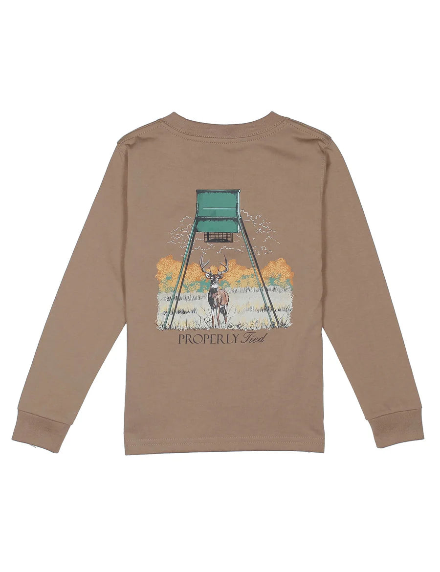 Boys Deer Feeder L/S- Walnut