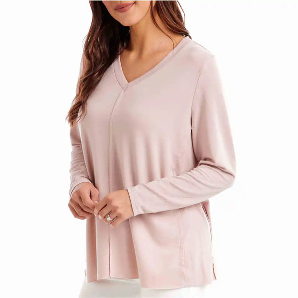 Dempsey Long Sleeve Tee-Blush