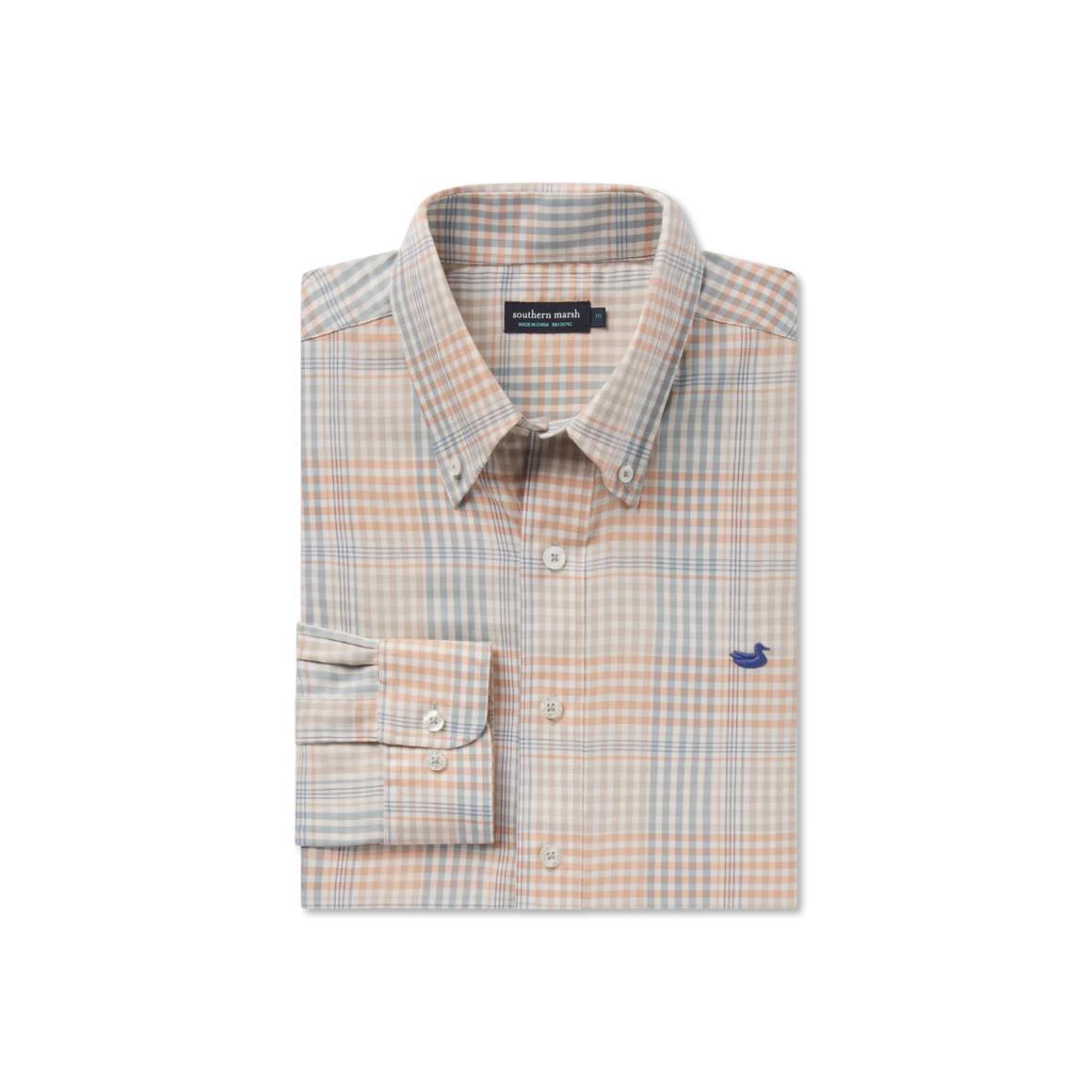 Edgefield Windowpane Dress Shirt - Burnt Taupe & Sage