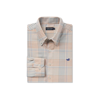 Edgefield Windowpane Dress Shirt - Burnt Taupe & Sage