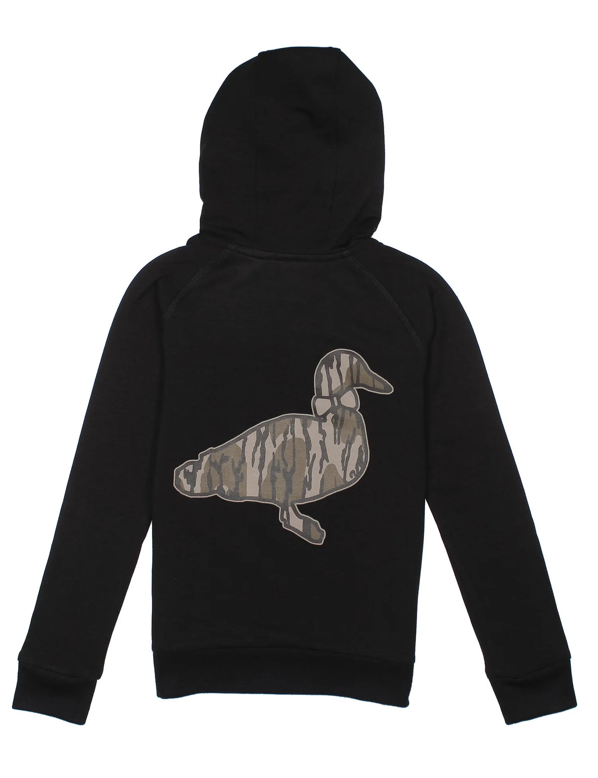 Boys Element Logo Hoodie Mossy Oak Original Bottomland- Black