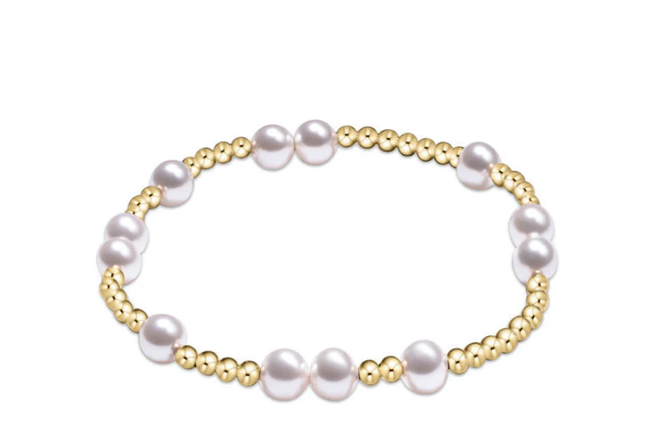 Extend Hope Unwritten 6mm Bead Bracelet - Pearl