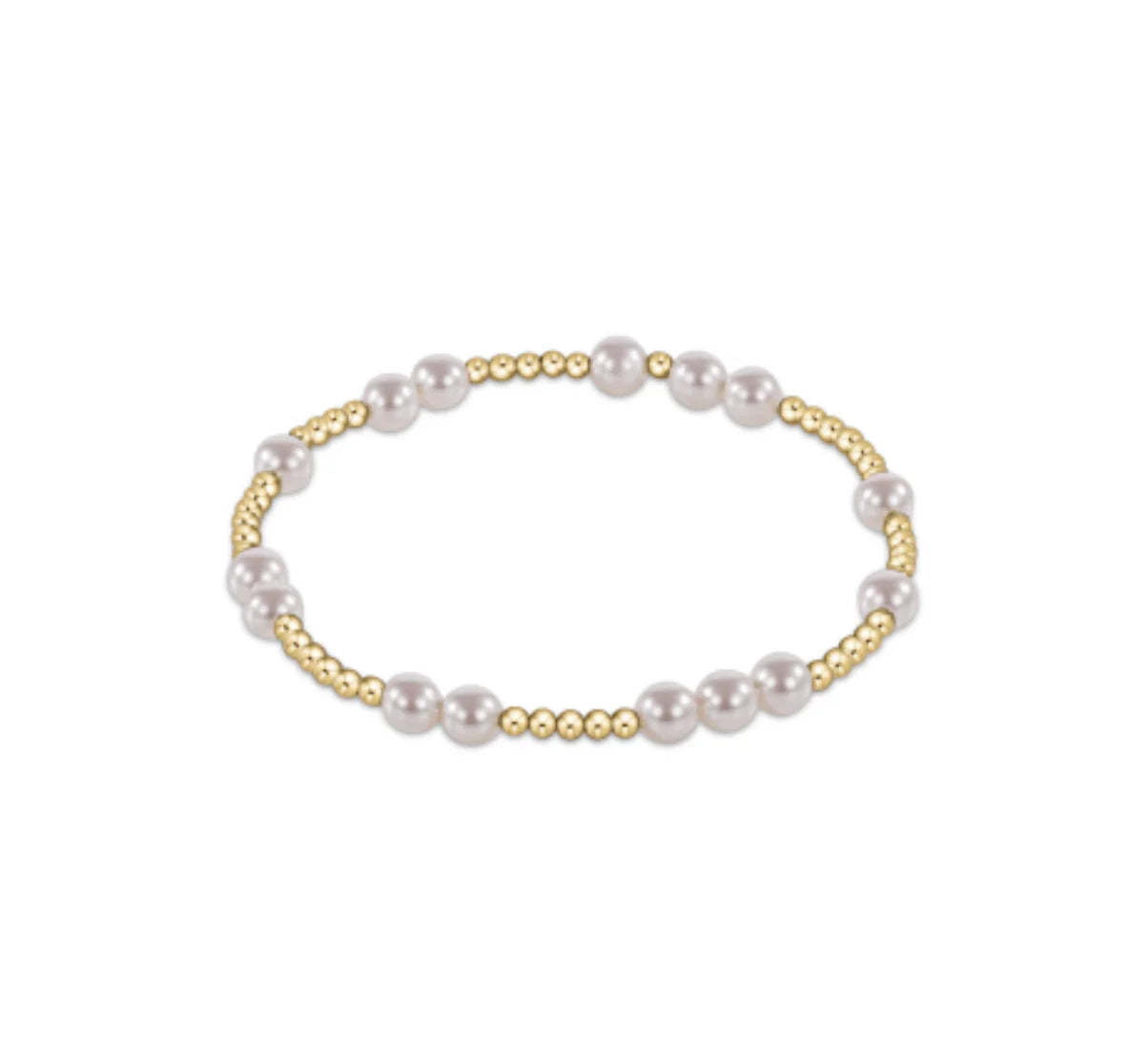 Extend Hope Unwritten Bead Bracelet 5mm - Pearl