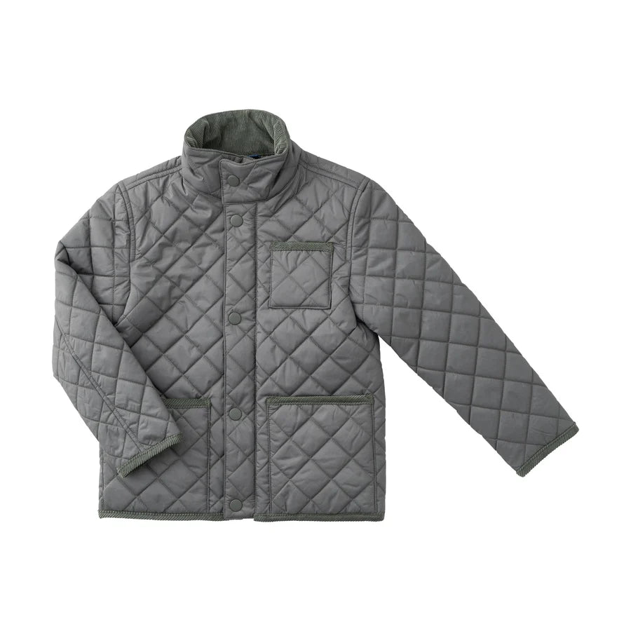 Boys Quilted Barn Jacket- Fly Fishing