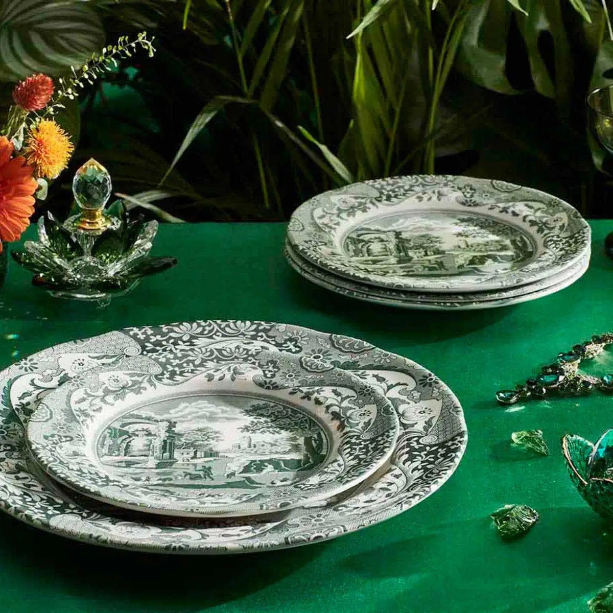 Heritage Green Italian Salad Plate Green