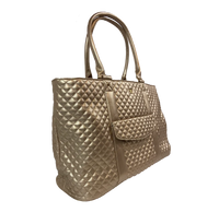 VIP Travel Tote- Gold Quilted