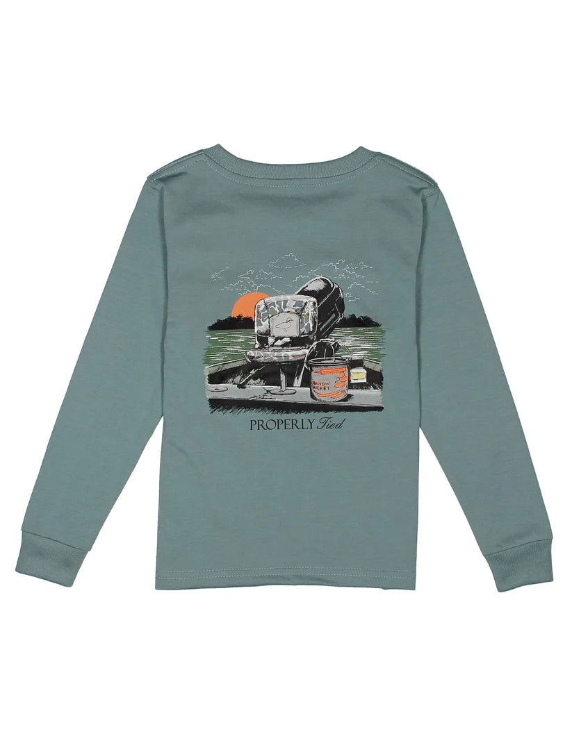 Boys Gone Fishin' LS- Steel Blue