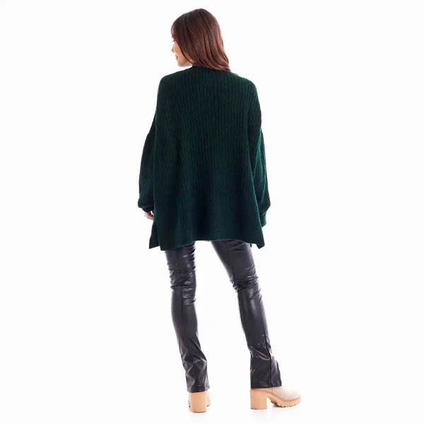 Milo Ribbed Sweater-Green