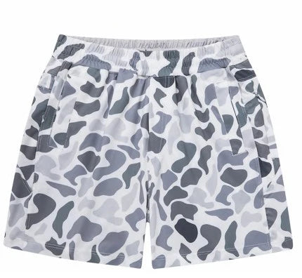 Kids Grey Camo Freeballers - Sport Shorts