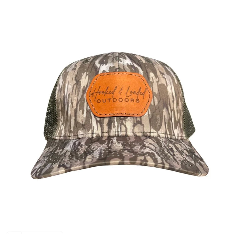 H.L.O Leather Patch Swamp / Olive Snapback