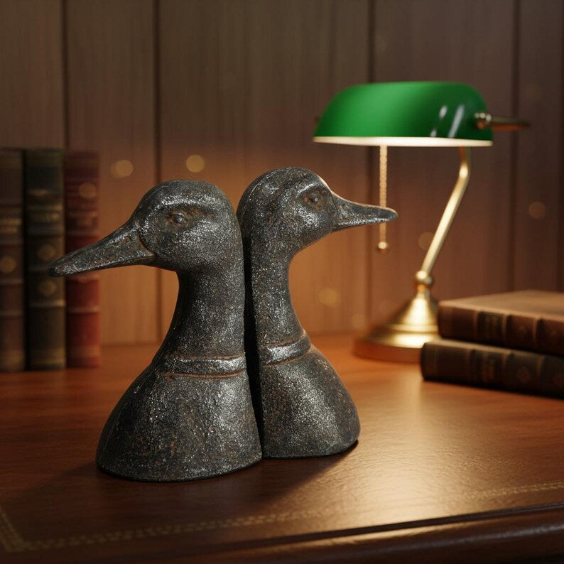 Duck Head Book Ends