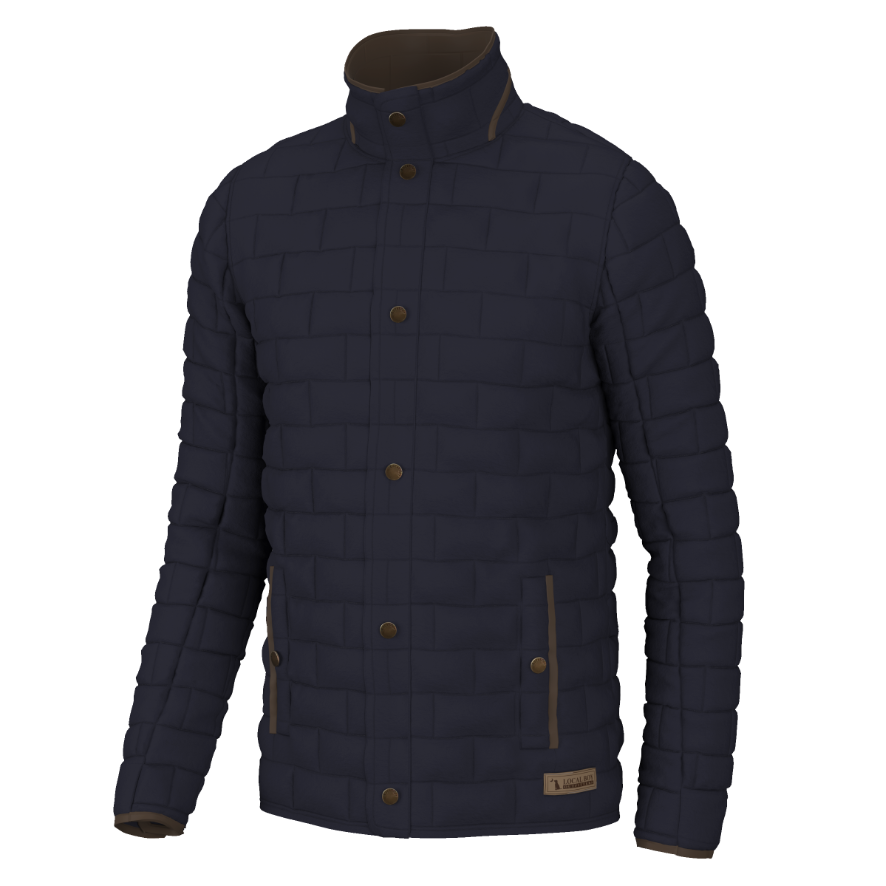 Brick Quilted Jacket - Navy