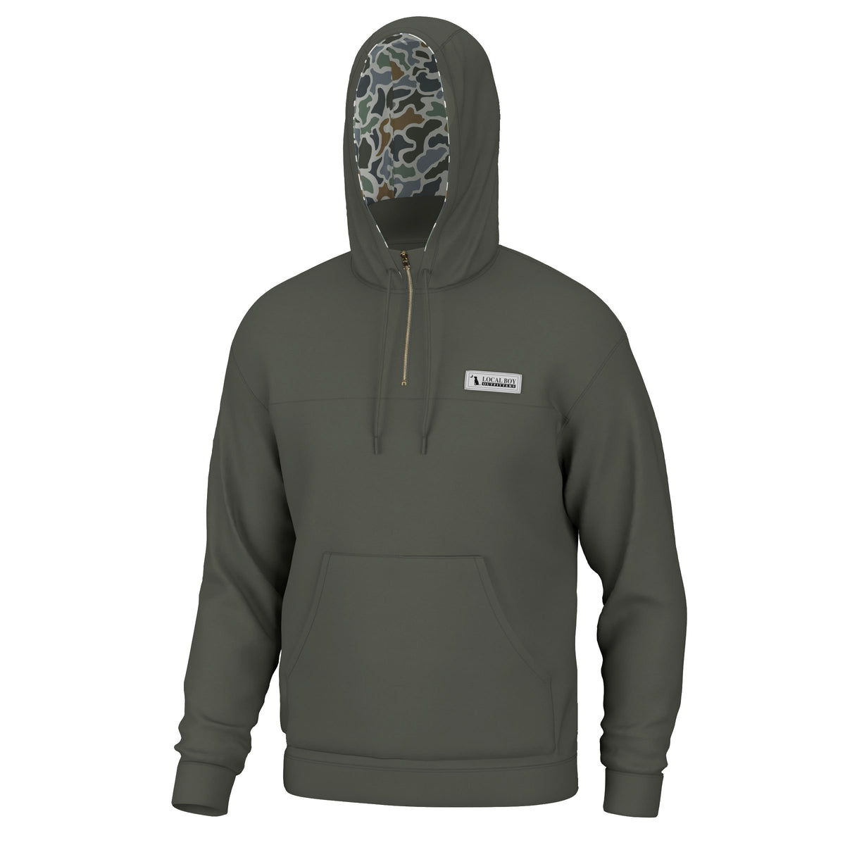 Quarter Zip Hoodie - Olive