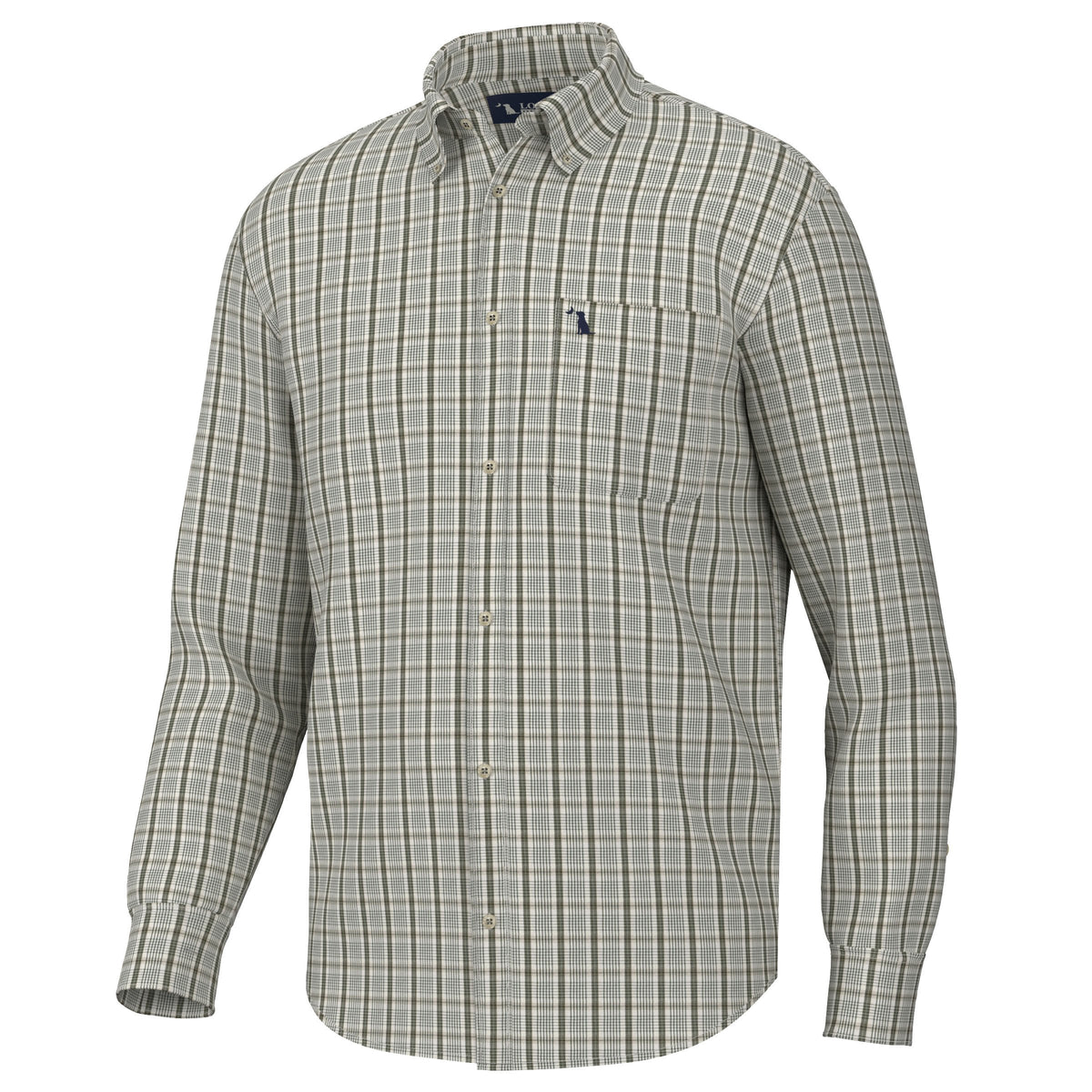Stamps Dress Shirt - Beige/Olive/Green