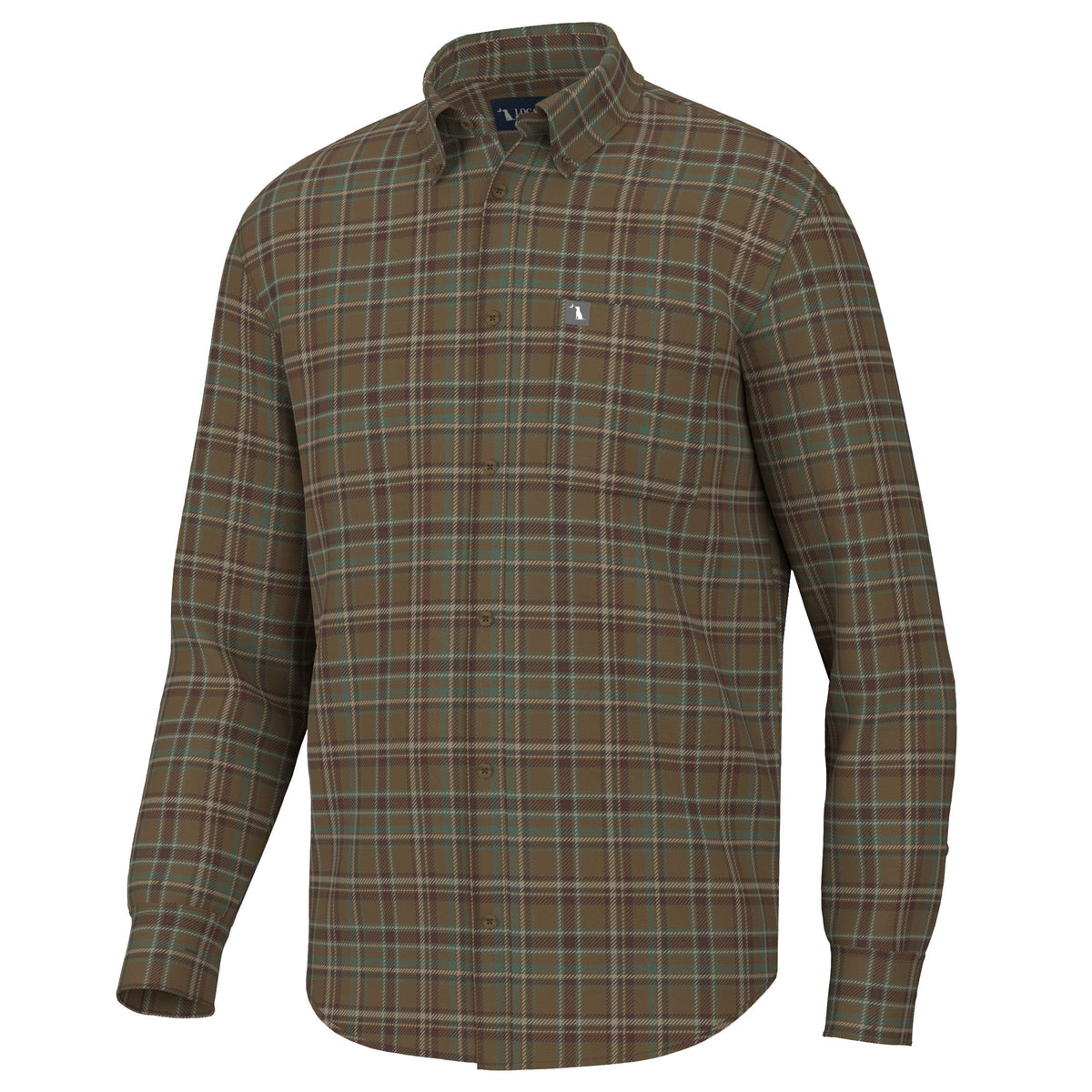 Zeigler Stretch Flannel- Rust/Red/Green