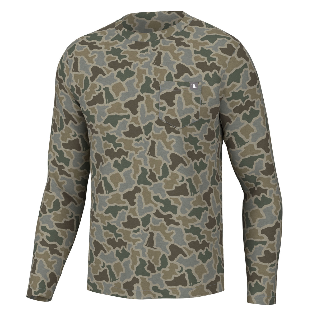 Heather Blended Crew - Sand Dog and Moon Camo