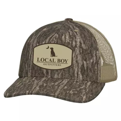 Youth Pocket Badge Trucker Hat- Mossy Oak Bottomland
