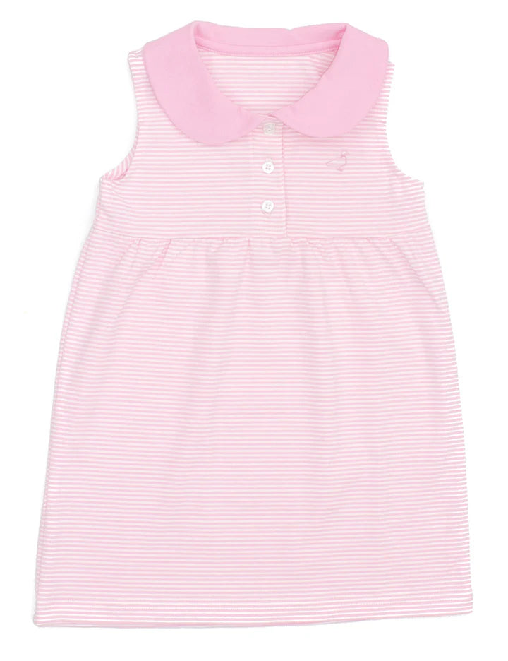 Girls Jackson Stripe Dress - Light Pink Stripe