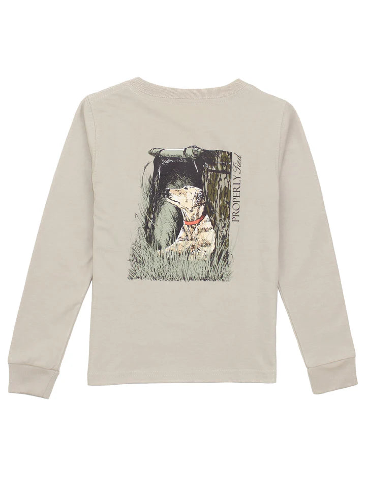 Boys Mossy Oak Lab Tee - Linen