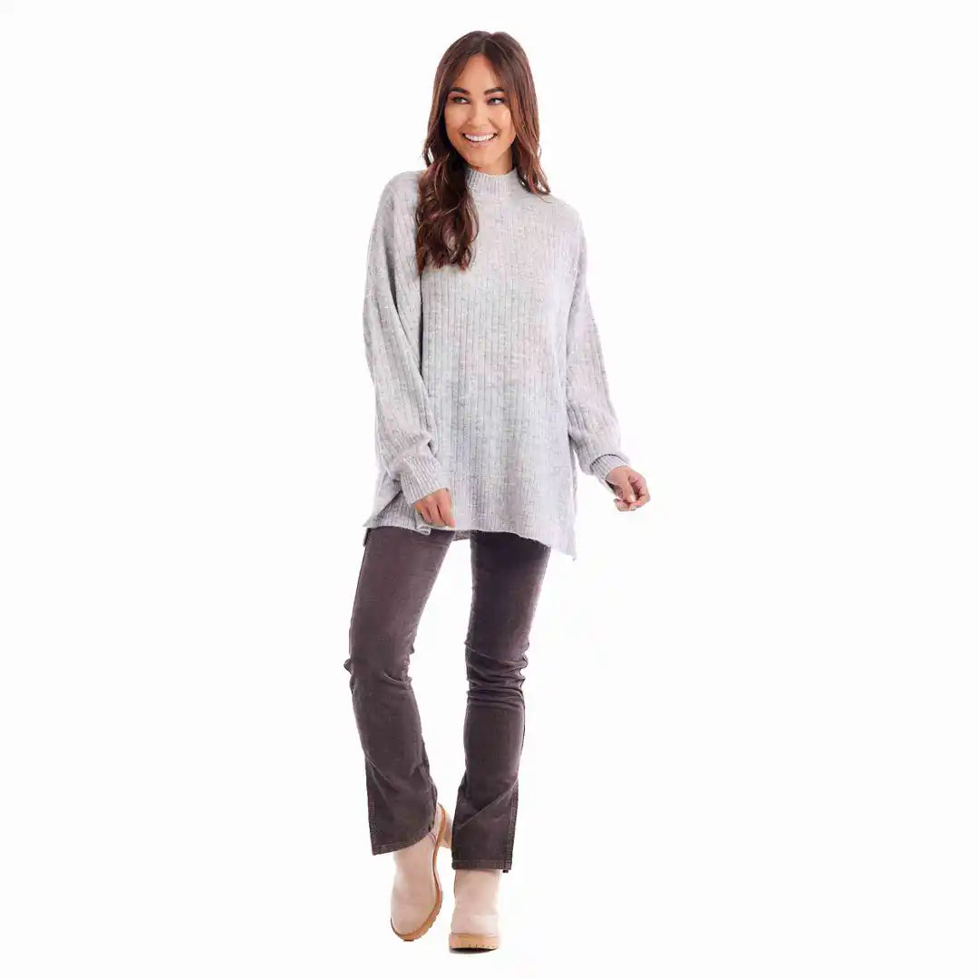 Milo Ribbed Sweater - Gray