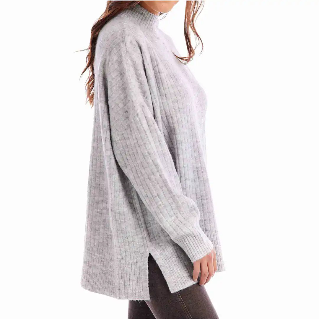 Milo Ribbed Sweater - Gray