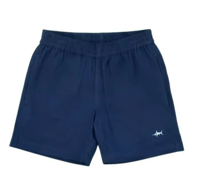 Naples Elastic Waist Shorts-  Navy