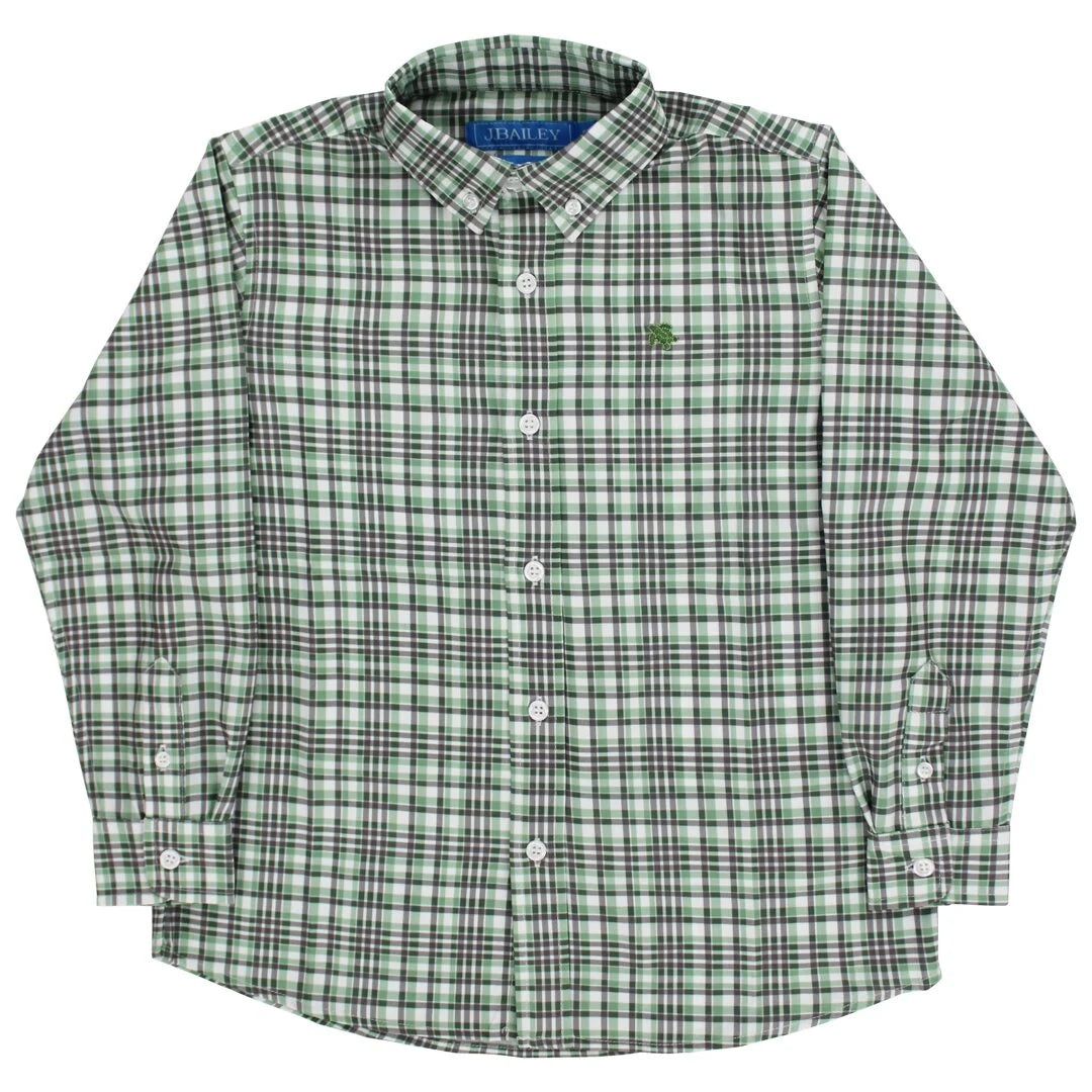 Performance Roscoe Button Down Shirt - Oak Plaid