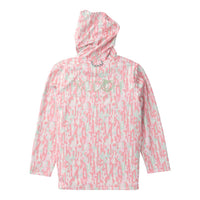 Girls Pro Performance Hoodie T-Shirt- Geranium Pink Stay in the Lines