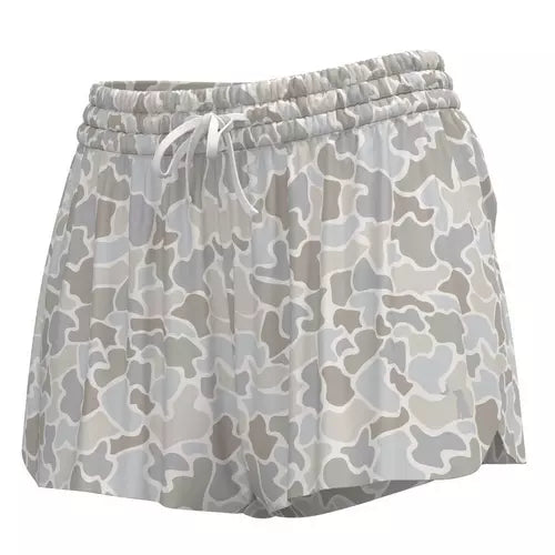 Youth Local Girl Petal Shorts- Forest Camo Saltwater