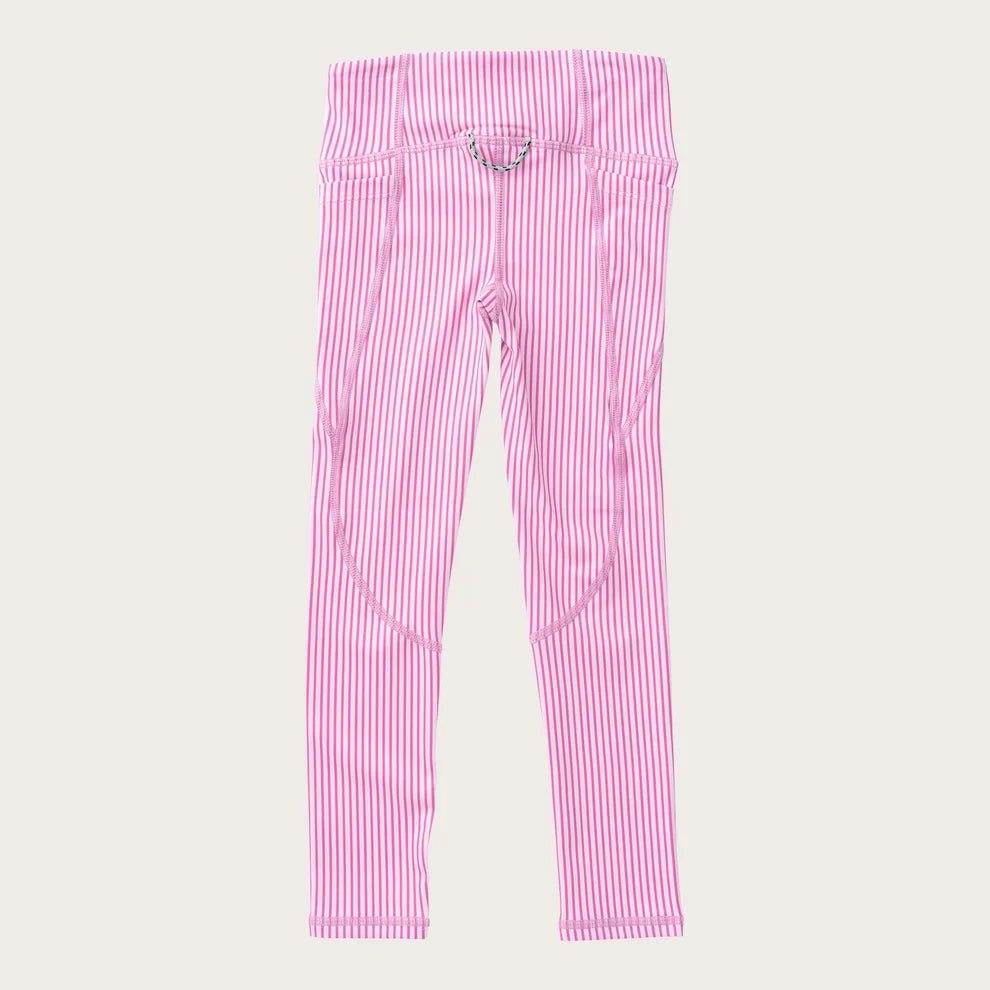 Girls' Athletic Legging- Phlox Pink Stripe
