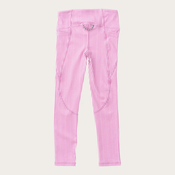 Girls' Athletic Legging- Phlox Pink Stripe