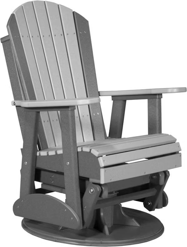 Poly Swivel Glider Chair- Grey/Grey