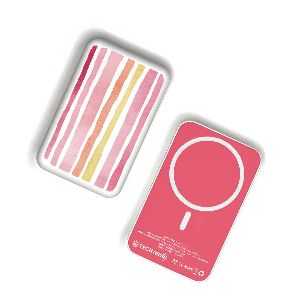 Piggy Back Power Magnetic Battery - Pink Pattern